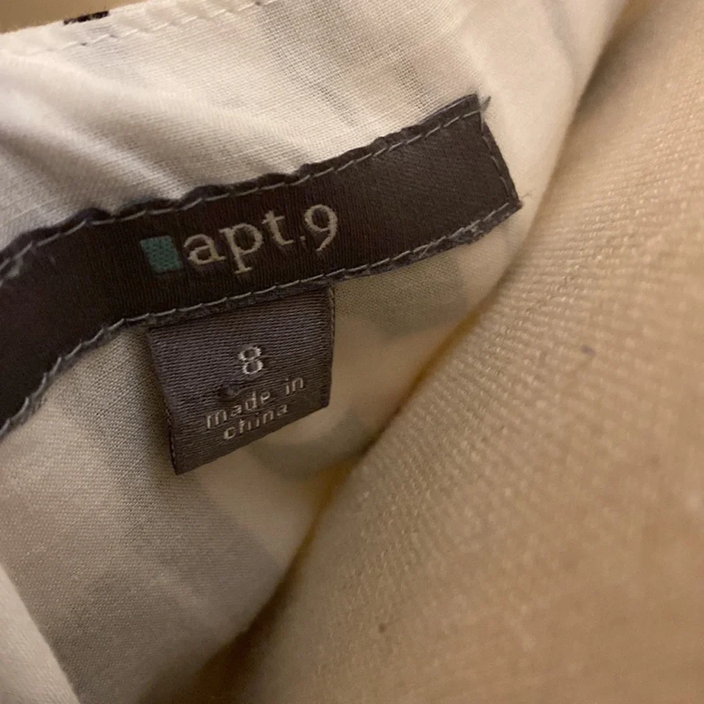 Women’s Apt 9 black white floral fit and flare maxi dress sz 8 lined sleeveless - Picture 10 of 13